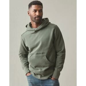 American Giant Hoodie Sweatshirt Vintage Wash Classic Pullover Green Size Large